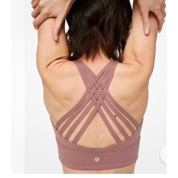 Lululemon Free To Be Moved Bra Red Dust SIZE 8 athletic yoga gym strappy back - Picture 1 of 5